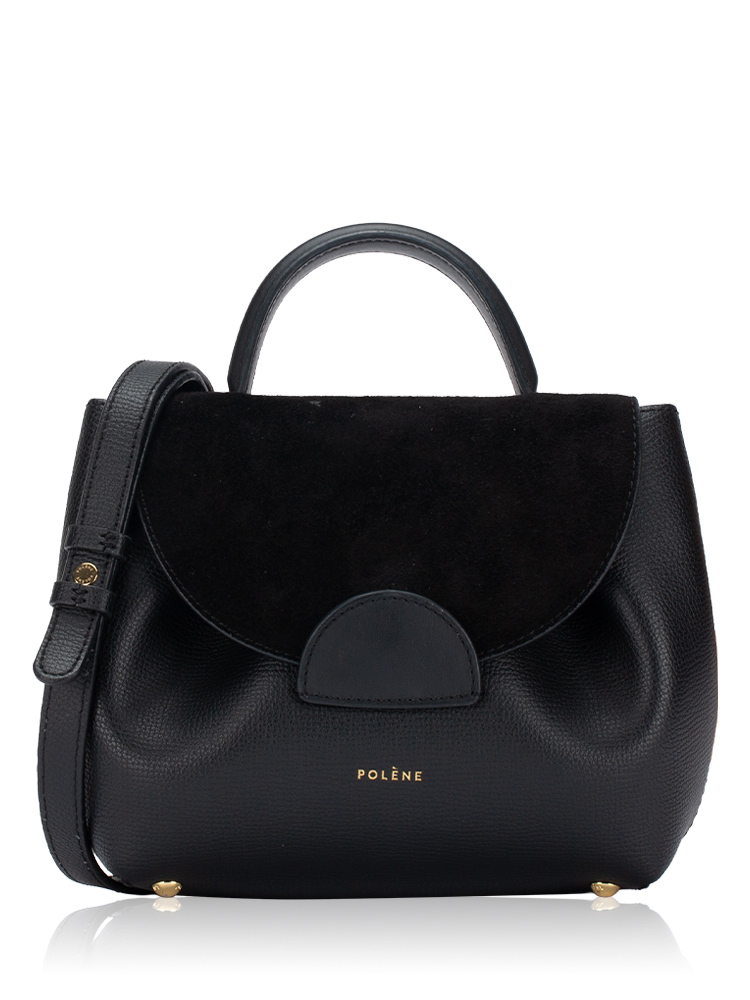 Textured Calfskin Suede Numero Un Nano Black