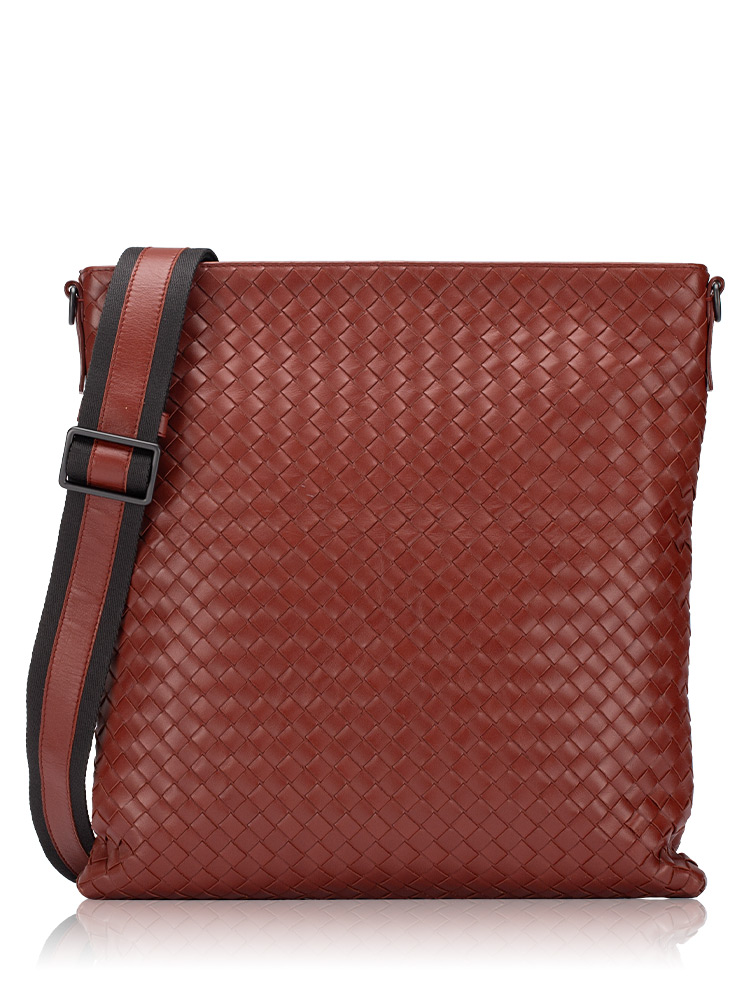 Nappa Intrecciato VN Messenger Bag Rust