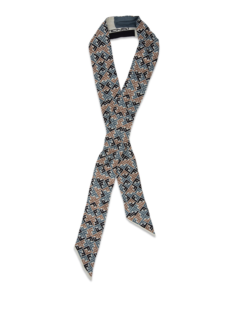 Silk FF Wrappy Bandeau Scarf Multicolor