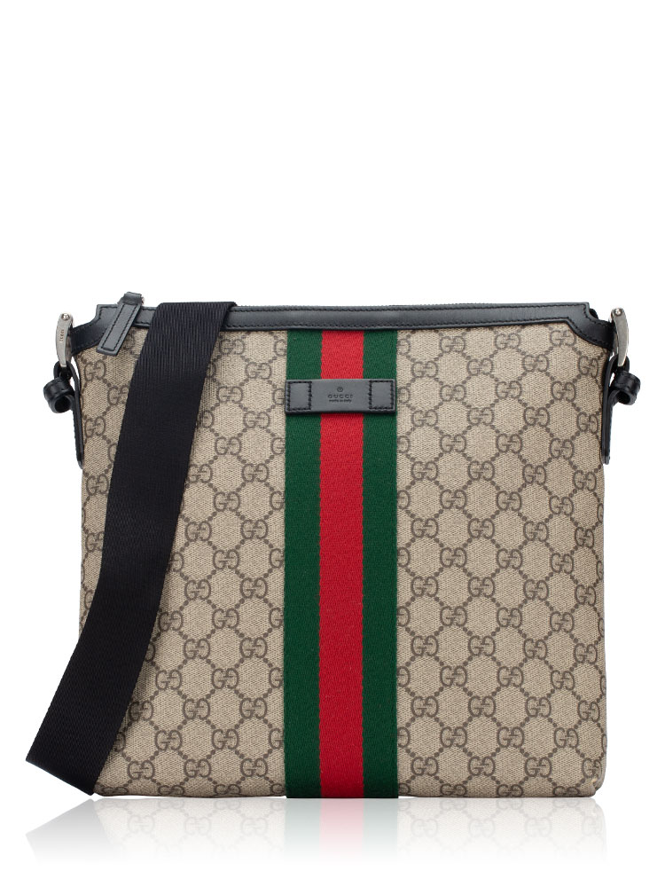 GG Supreme Web Messenger Bag Black