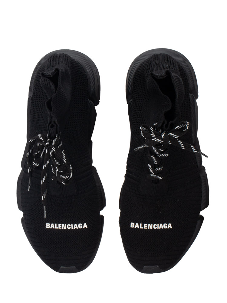 3D Knit Speed 2.0 Lace Up Sneakers Black Sz 41