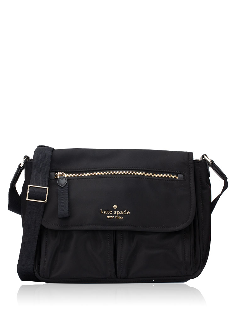 Chelsea Nylon Messenger Bag Black