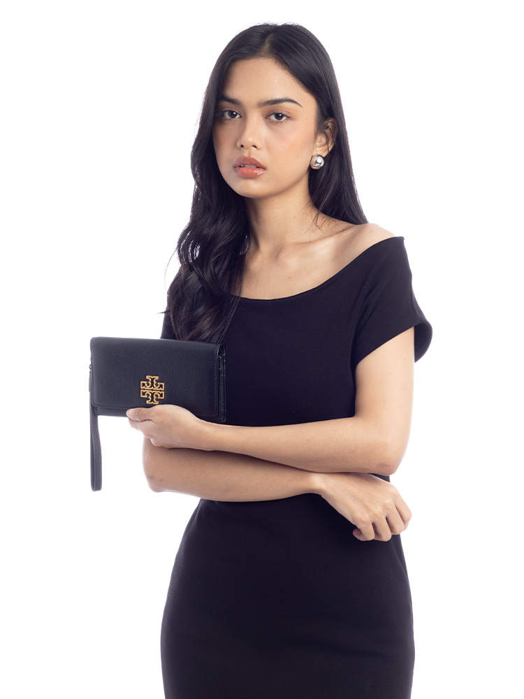 Britten Leather Wrist Pouch Black