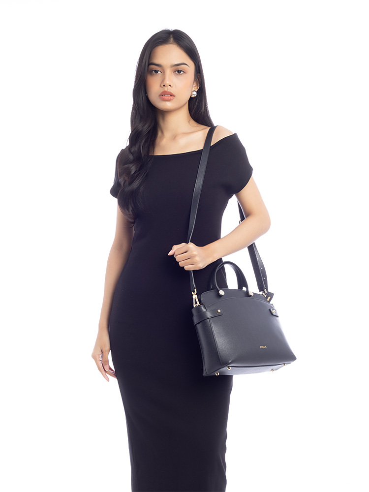 Agata Medium Satchel Onyx