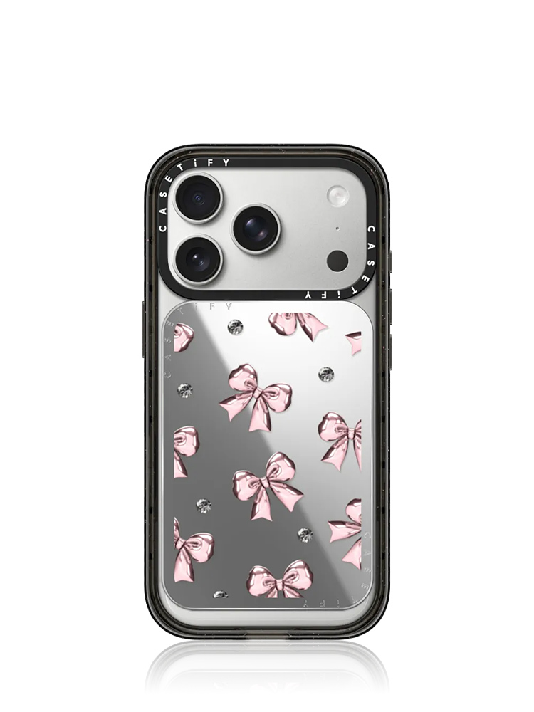 Metallic Pink Ribbon Snappy Card Holder Stand