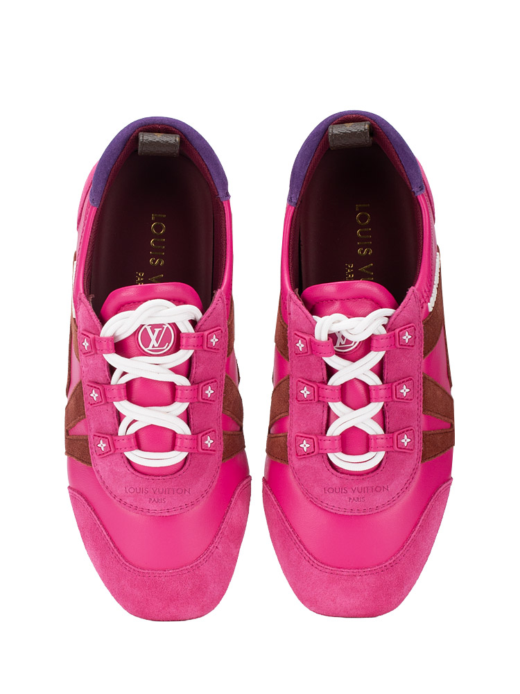 Suede Calfskin Sneakerina Sneakers Fuchsia Sz 35.5