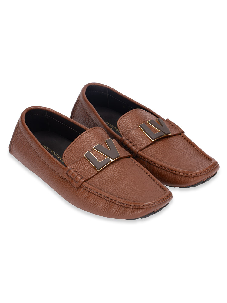 Men Calfskin Monte Carlo Loafers Brown Sz 8