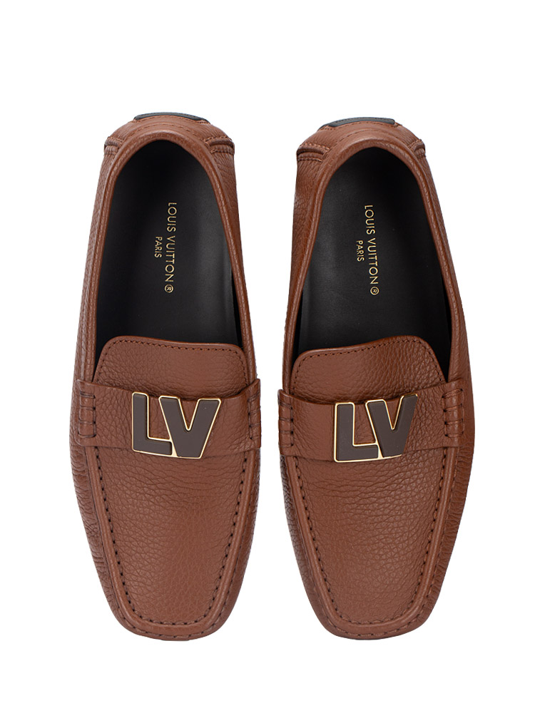 Men Calfskin Monte Carlo Loafers Brown Sz 8