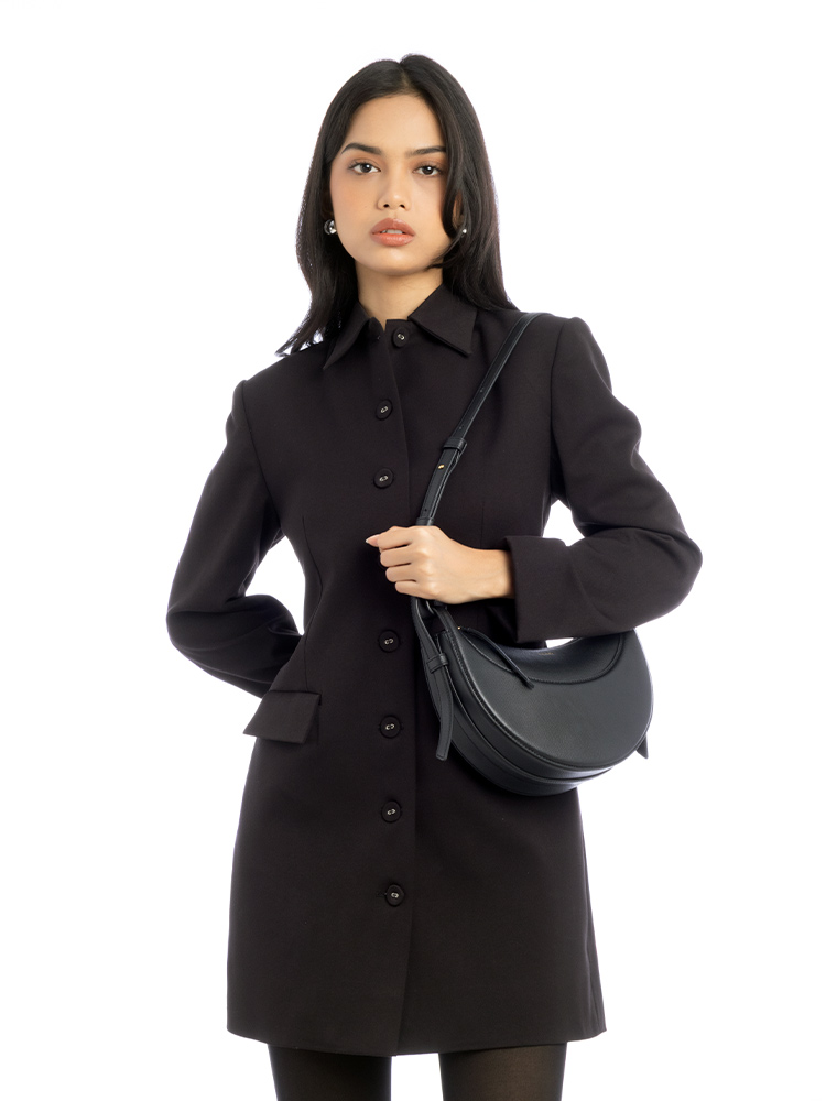 Textured Calfskin Numero Dix Noir