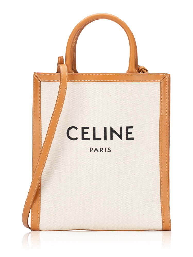 Canvas Vertical Small Cabas Natural Tan