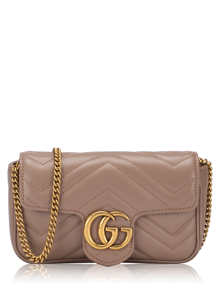 GG Marmont Matelasse Super Mini Shoulder Bag Porcelain Rose