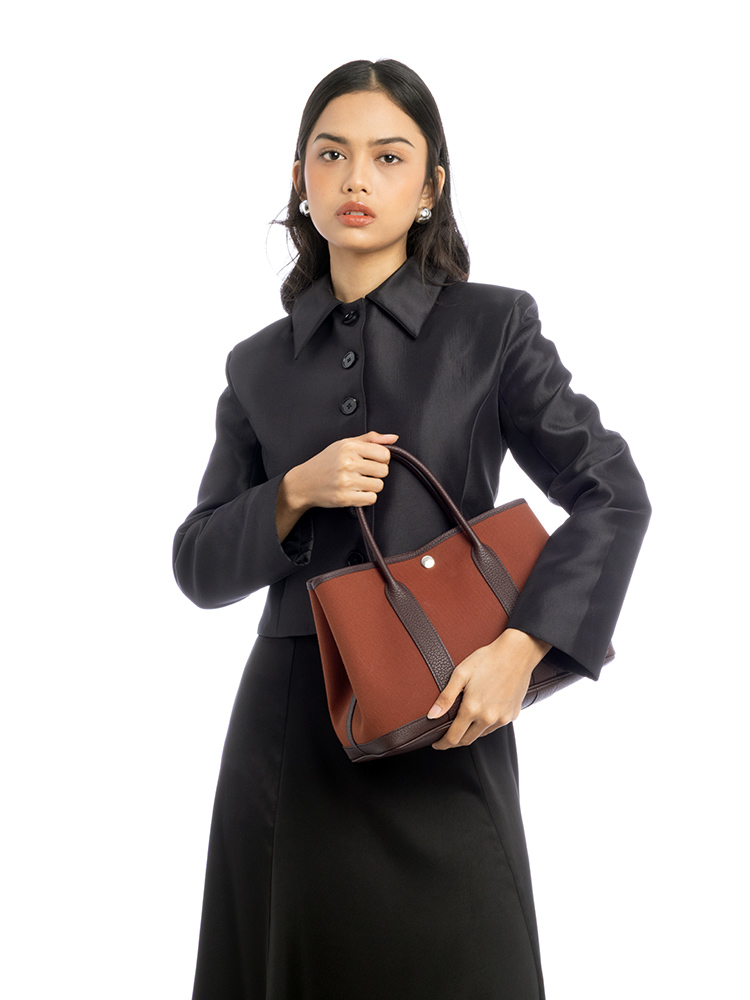 Toile Negonda Garden Party 30 TPM Tote Rouge H Havane