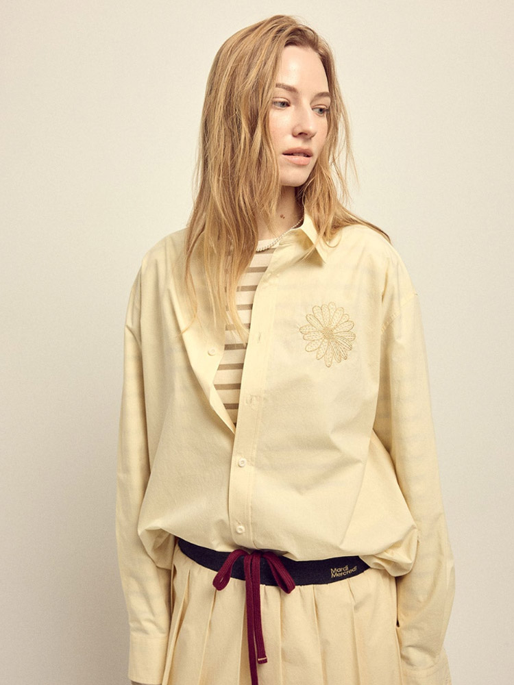 Cotton Poplin Shirt Butter Beige