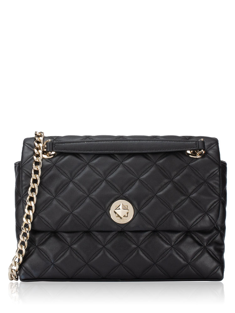 Natalia Medium Flap Shoulder Bag Black