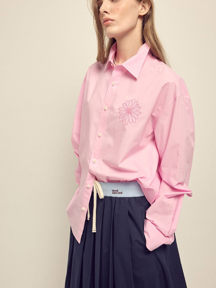 Cotton Poplin Shirt Pink