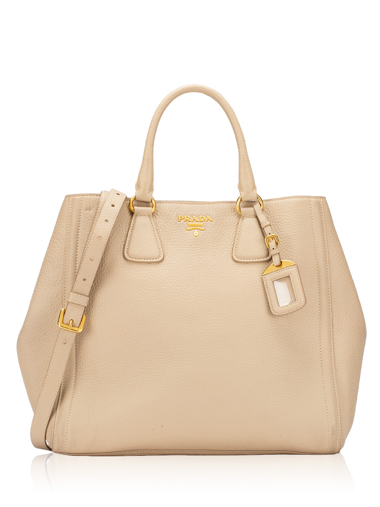 BN2495 Vitello Daino North South Tote Sabbia