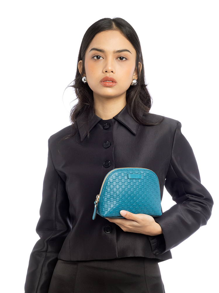 Microguccissima Cosmetic Pouch Teal