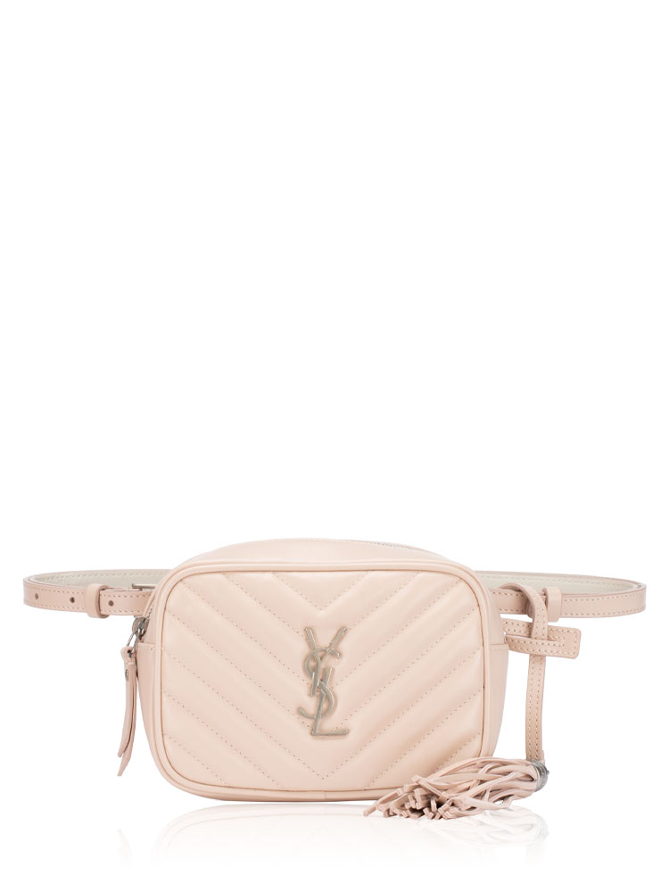 Calfskin Matelasse Monogram Lou Belt Bag Marble Pink