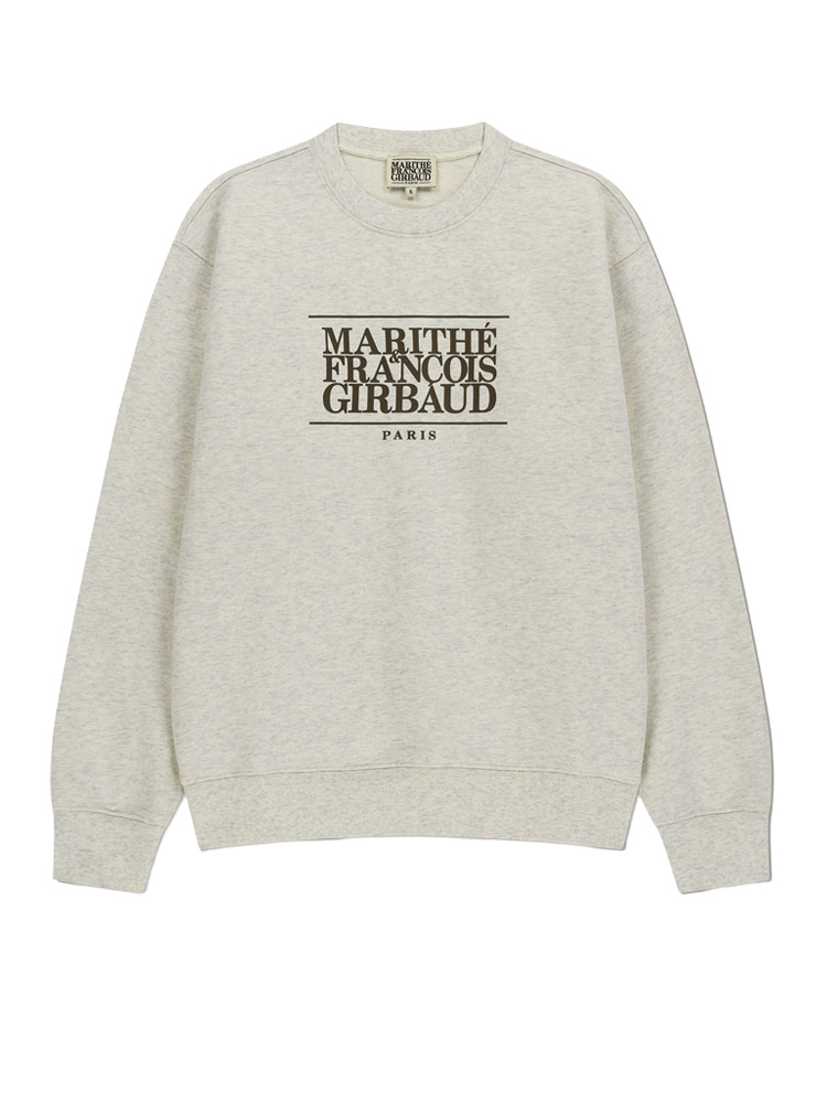 Classic Logo Sweatshirt Oatmeal Sz L