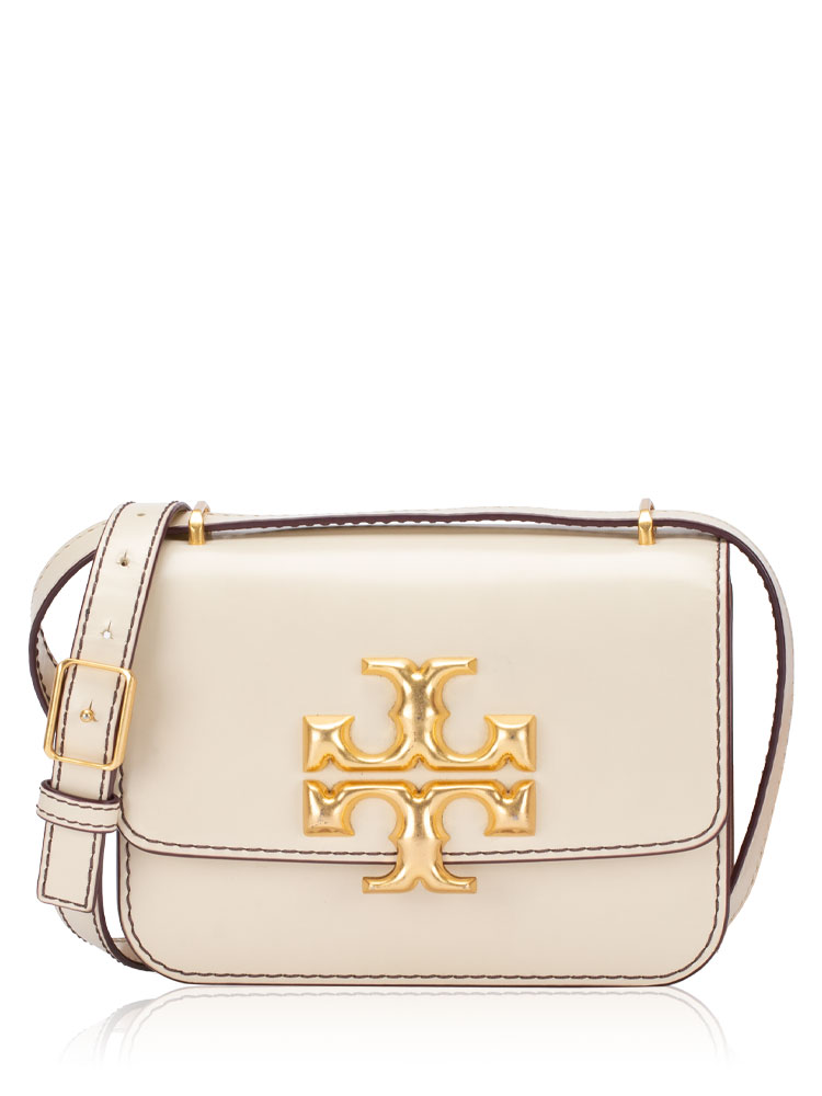 Eleanor Spazzolato Small Shoulder Bag Light Cream