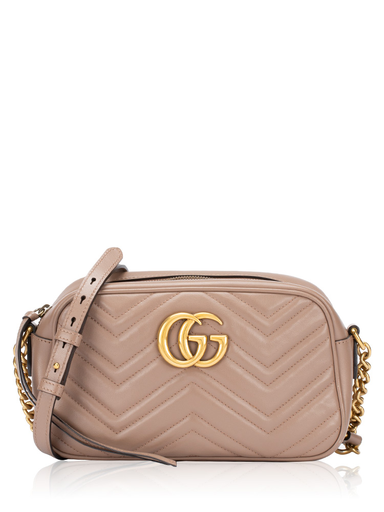  GG Marmont Matelasse Small Camera Bag Porcelain Rose