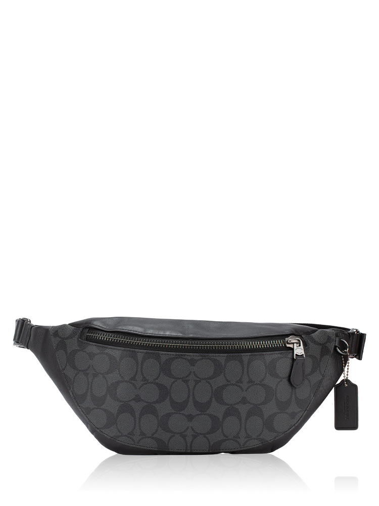 Men 78777 Signature Warren Belt Bag Charcoal Black 