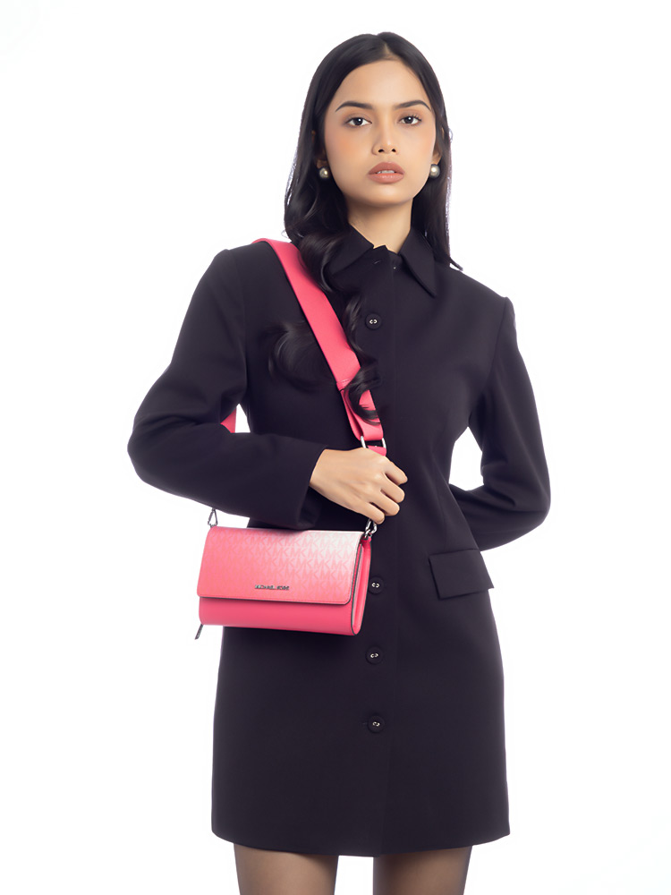 Ombré Signature Jet Set Large Crossbody Hibiscus Multi