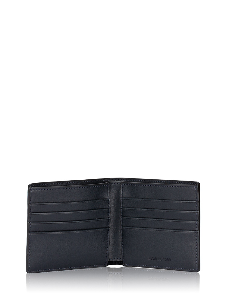 Men Leather Wallet and Signature Card Case Box Set Admiral Pale Blue