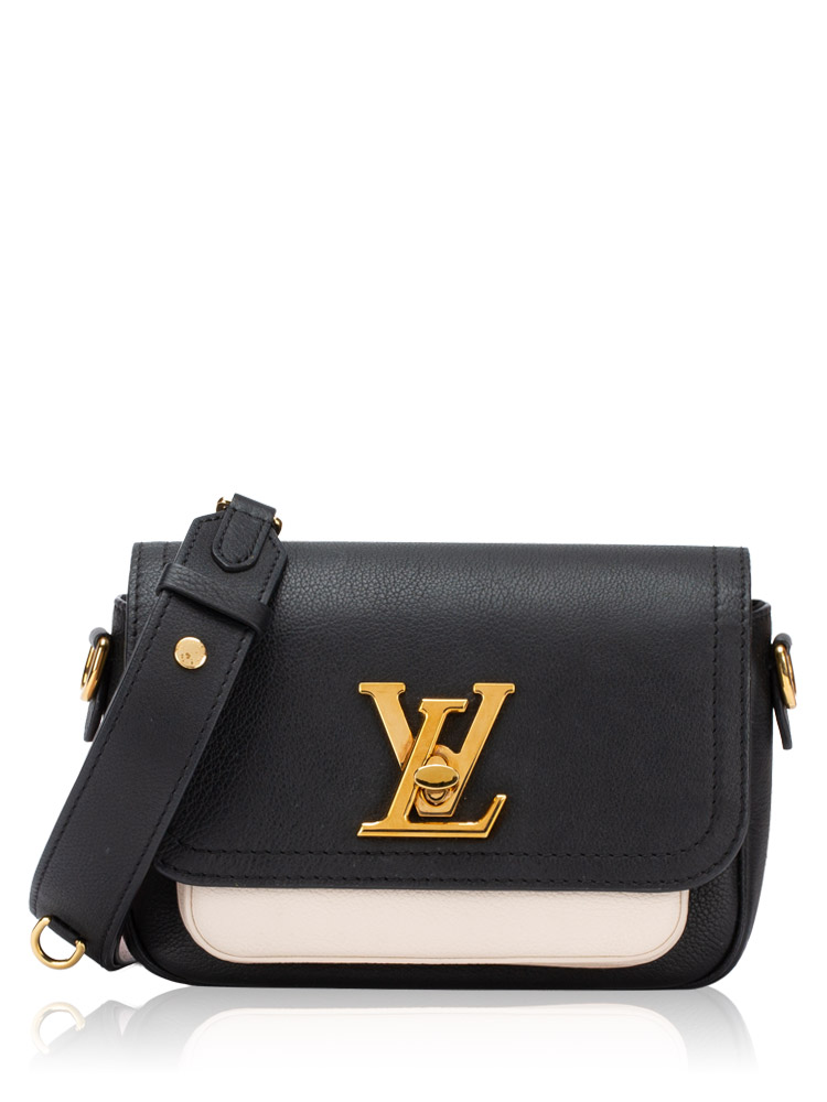 Grained Calfskin Lockme Tender Noir