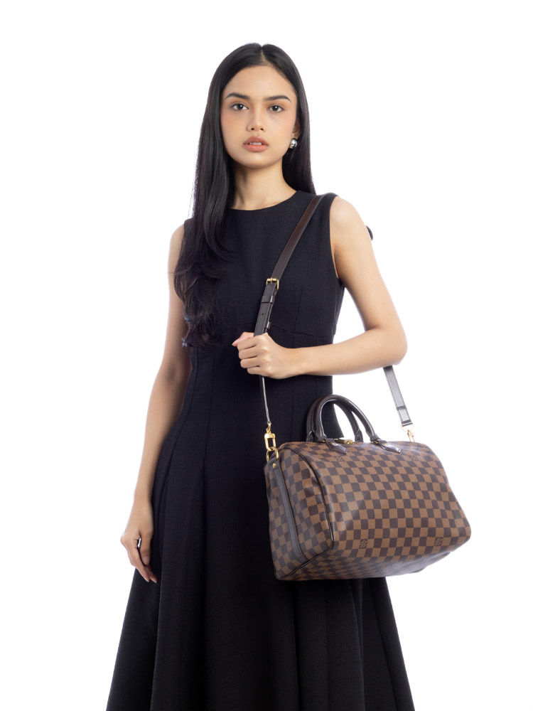 Damier Ebene Speedy 30 Bandouliere NM