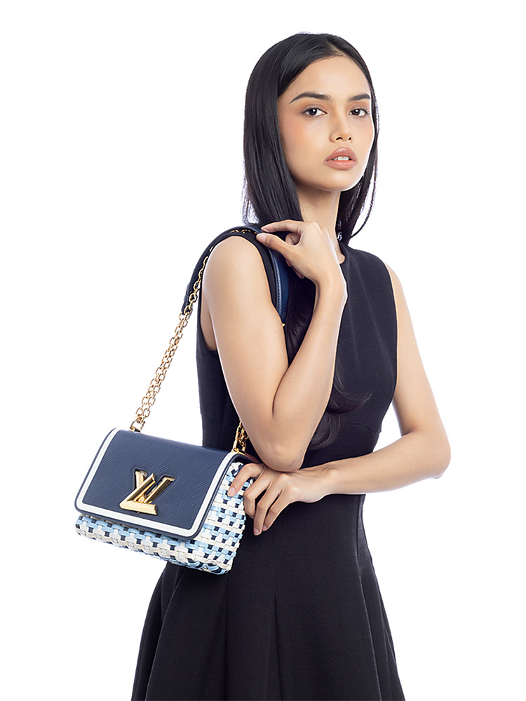 Epi Guinguette Twist MM Indigo Blue