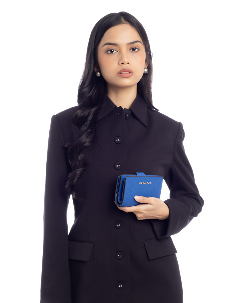 Leather Medium Wallet Galaxy Blue