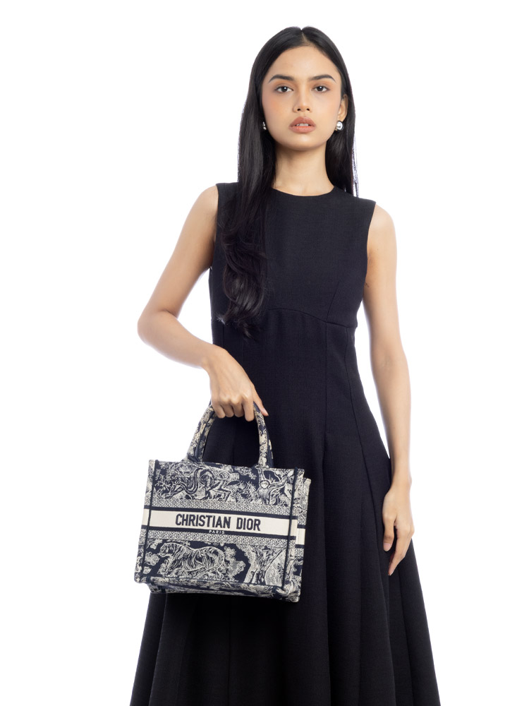 Toile De Jouy Dioriviera Small Book Tote Blue