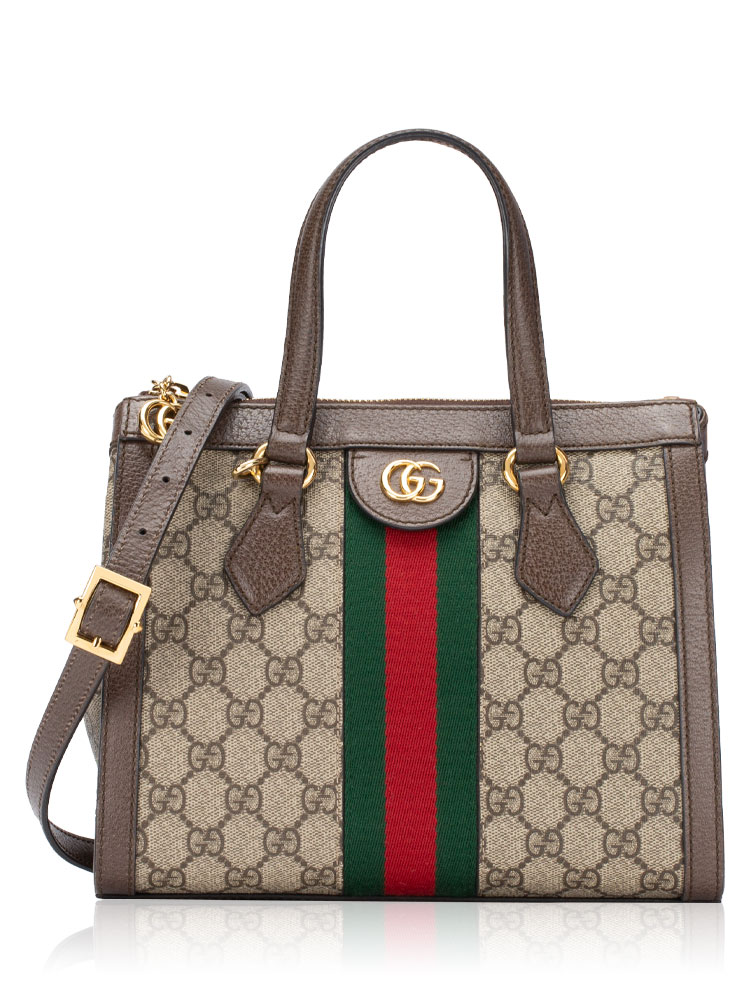 GG Supreme Ophidia Small Tote Beige Ebony