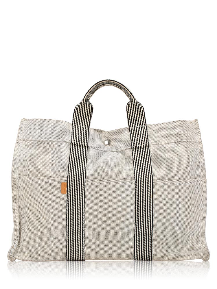 Toile Fourre Tout MM Ecru Black