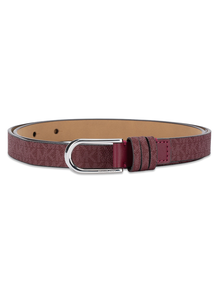 Signature Skinny Belt Oxblood Sz M