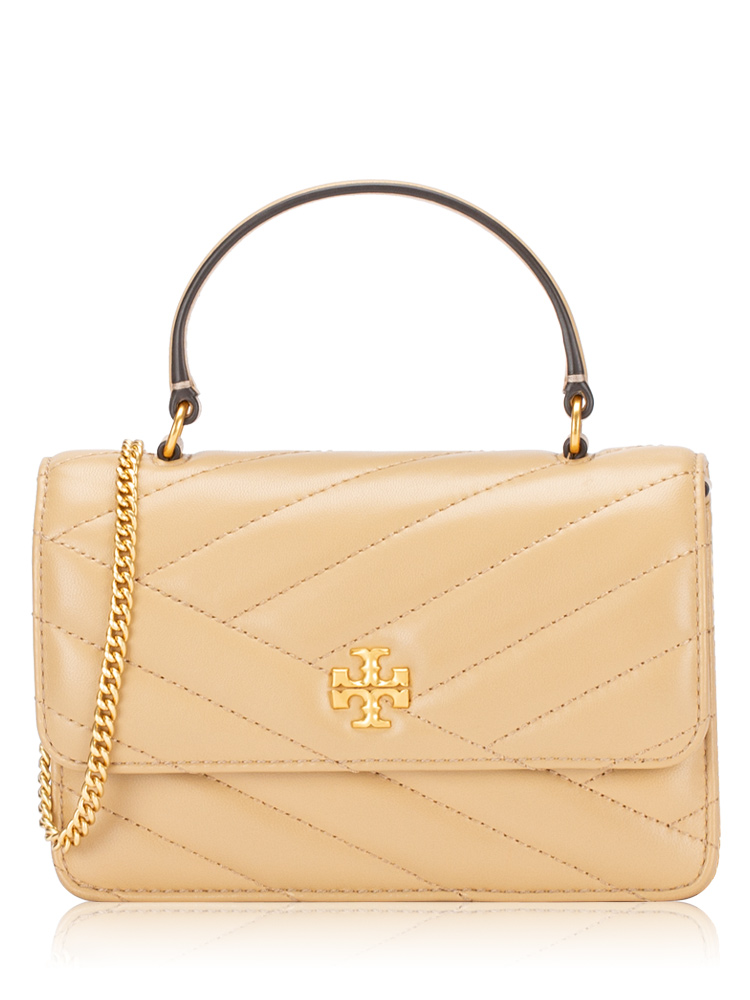 Kira Chevron Top Handle Chain Wallet Desert Dune