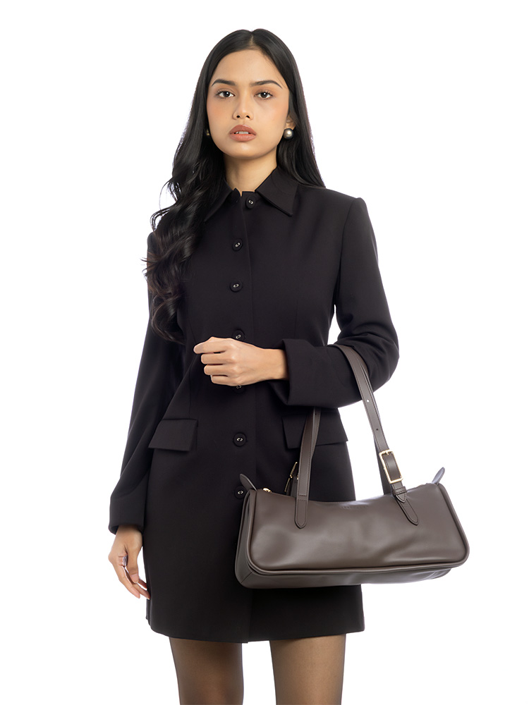 Looong Cuir Shoulder Bag Mocha