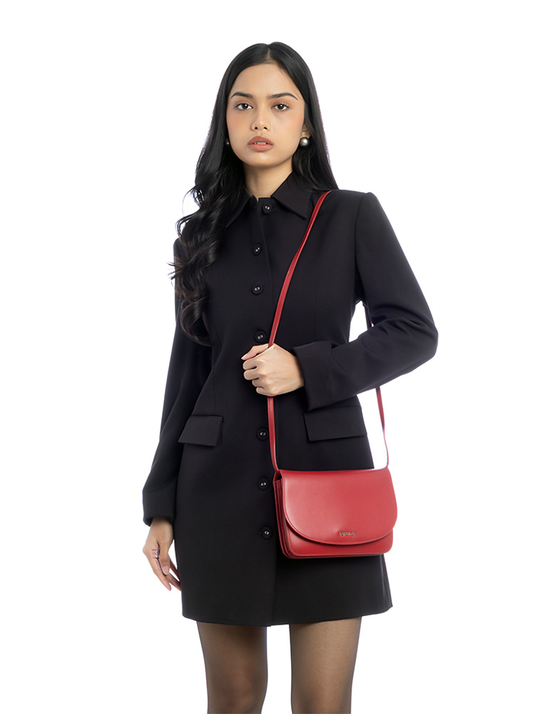 Aurora Leather Crossbody Cabernet