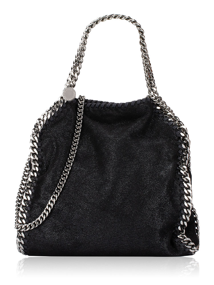 Shaggy Deer Falabella Mini Fold Over Tote Black