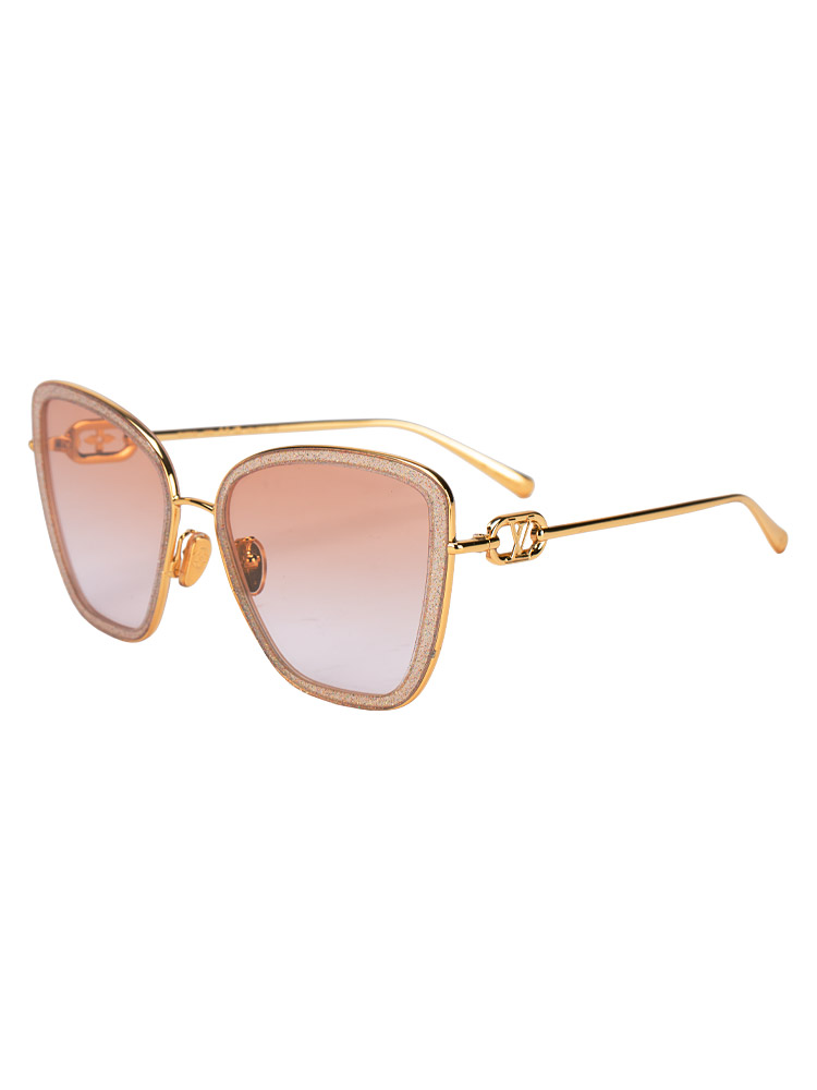 Z1771E LV Link Cat Eye Sunglasses Pink Glitter