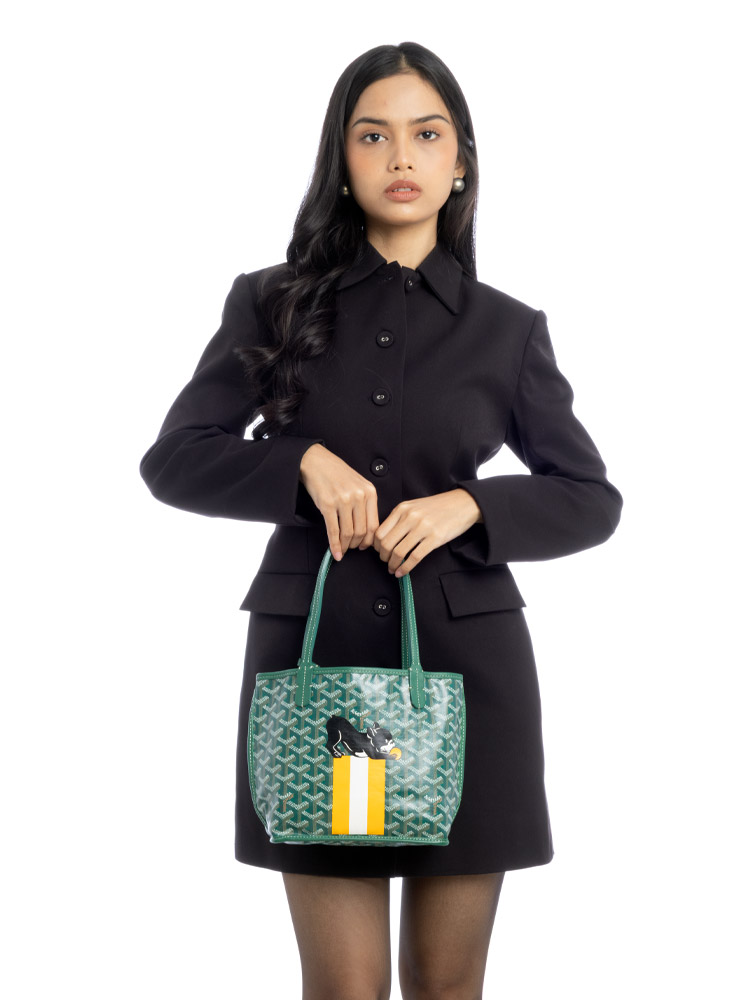 Goyardine Hulot Junior Printed Mini Anjou Green