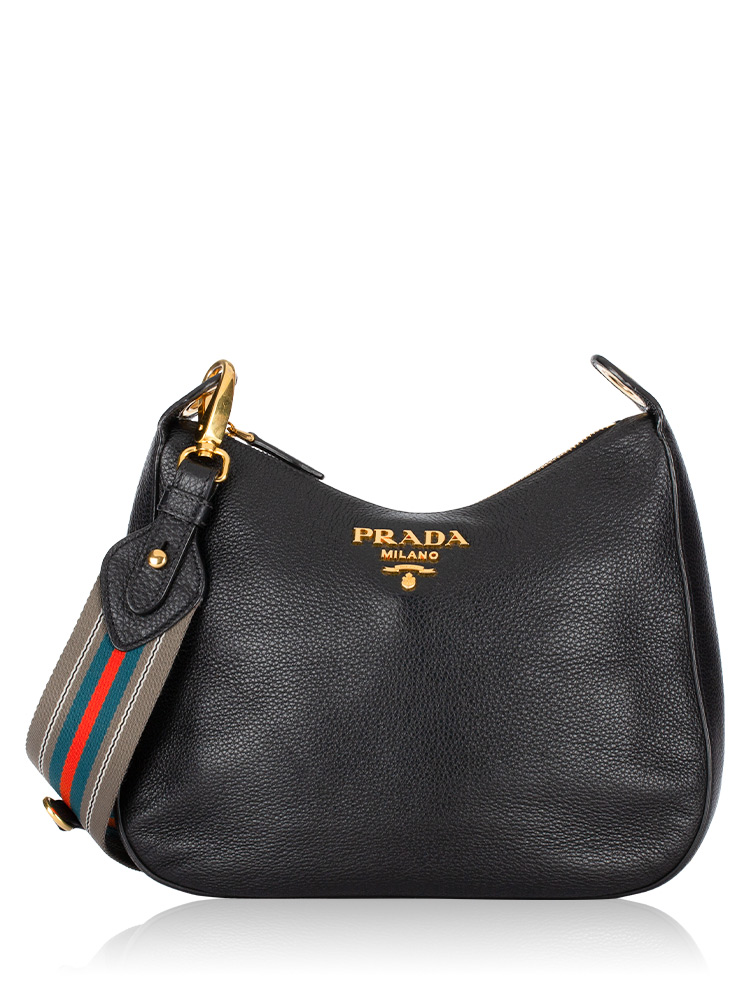 Vitello Phenix Small Messenger Nero