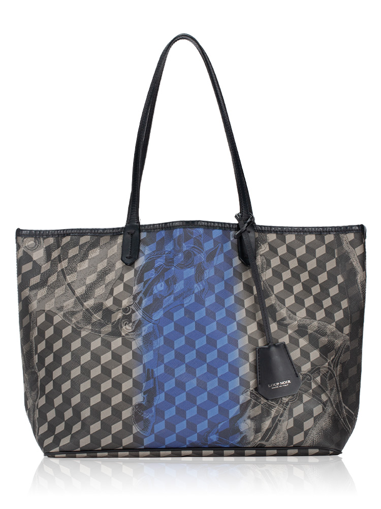 Cheval Small Shopper Black Blue Racing