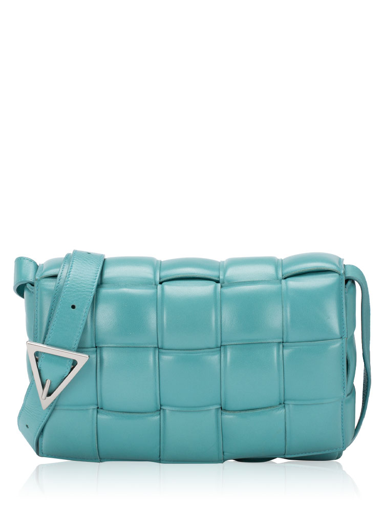 Nappa Maxi Intreccio Padded Cassette Crossbody Linoleum