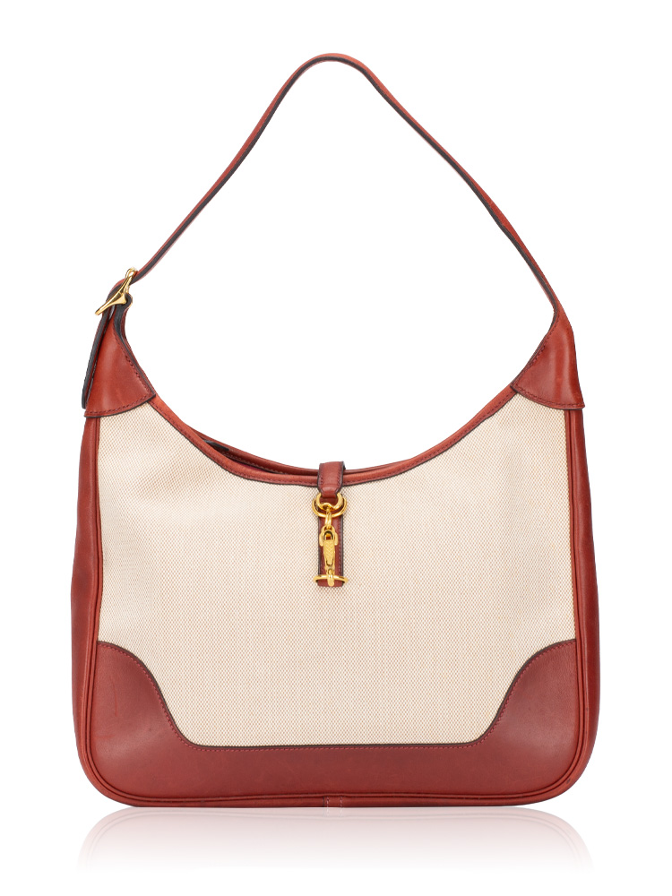 Toile Barenia Trim II 31 Shoulder Bag Natural