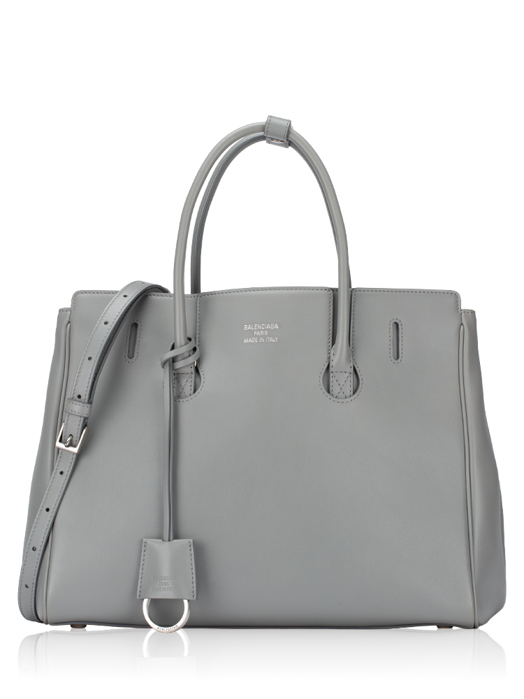 Smooth Calfskin Hampton Small Carry All Grey
