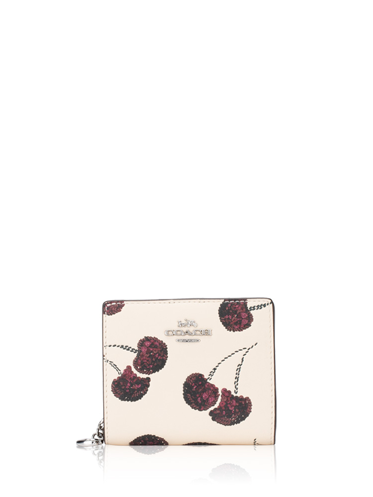 CDF19 Cherry Printed Snap Wallet Chalk Multi