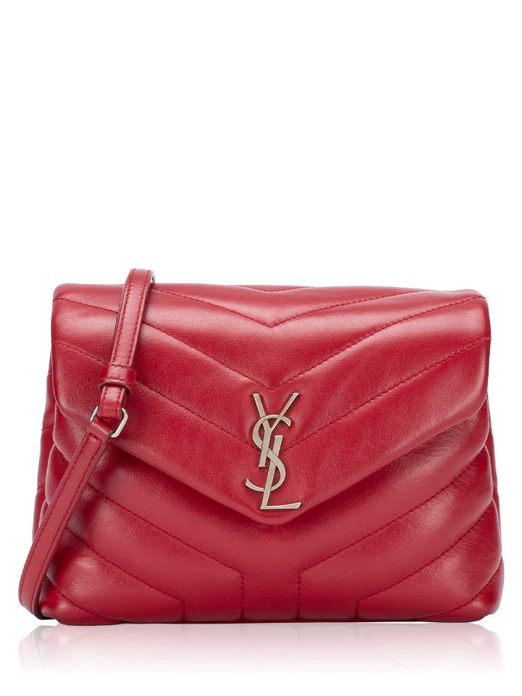 Calfskin Y Quilted Monogram Loulou Toy Crossbody New Lipstick