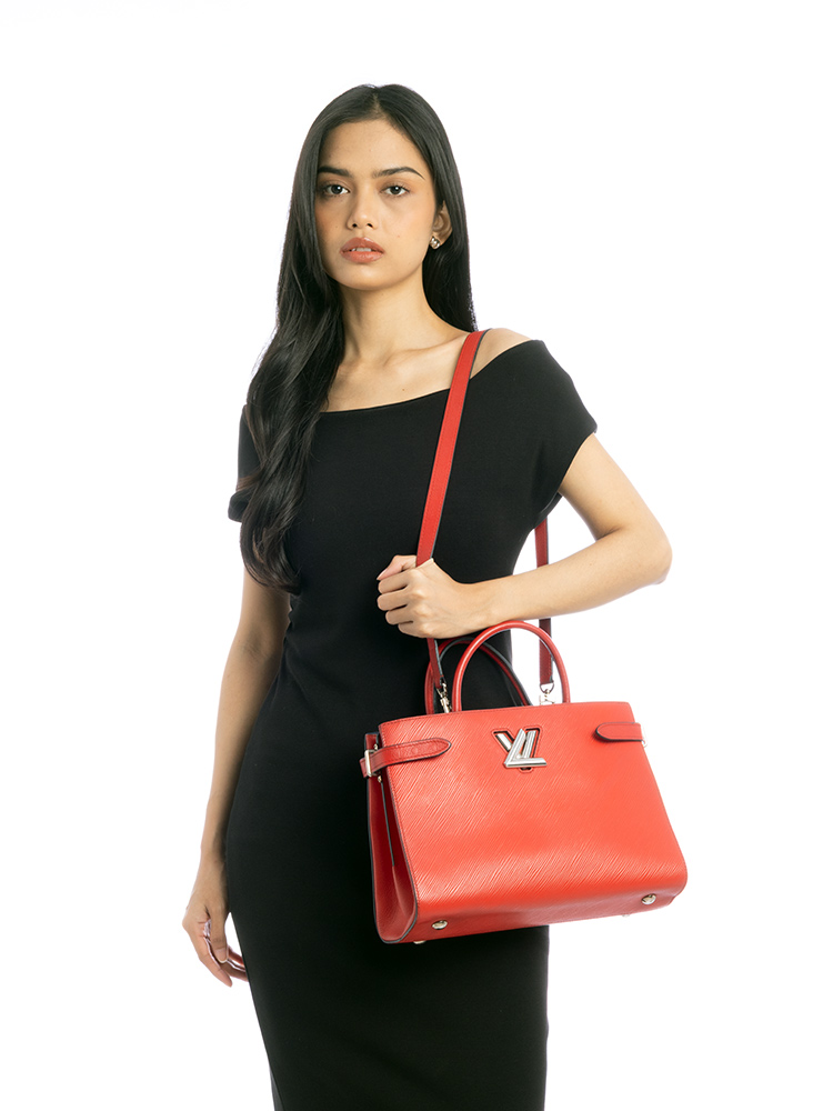 Epi Twist Tote Coquelicot